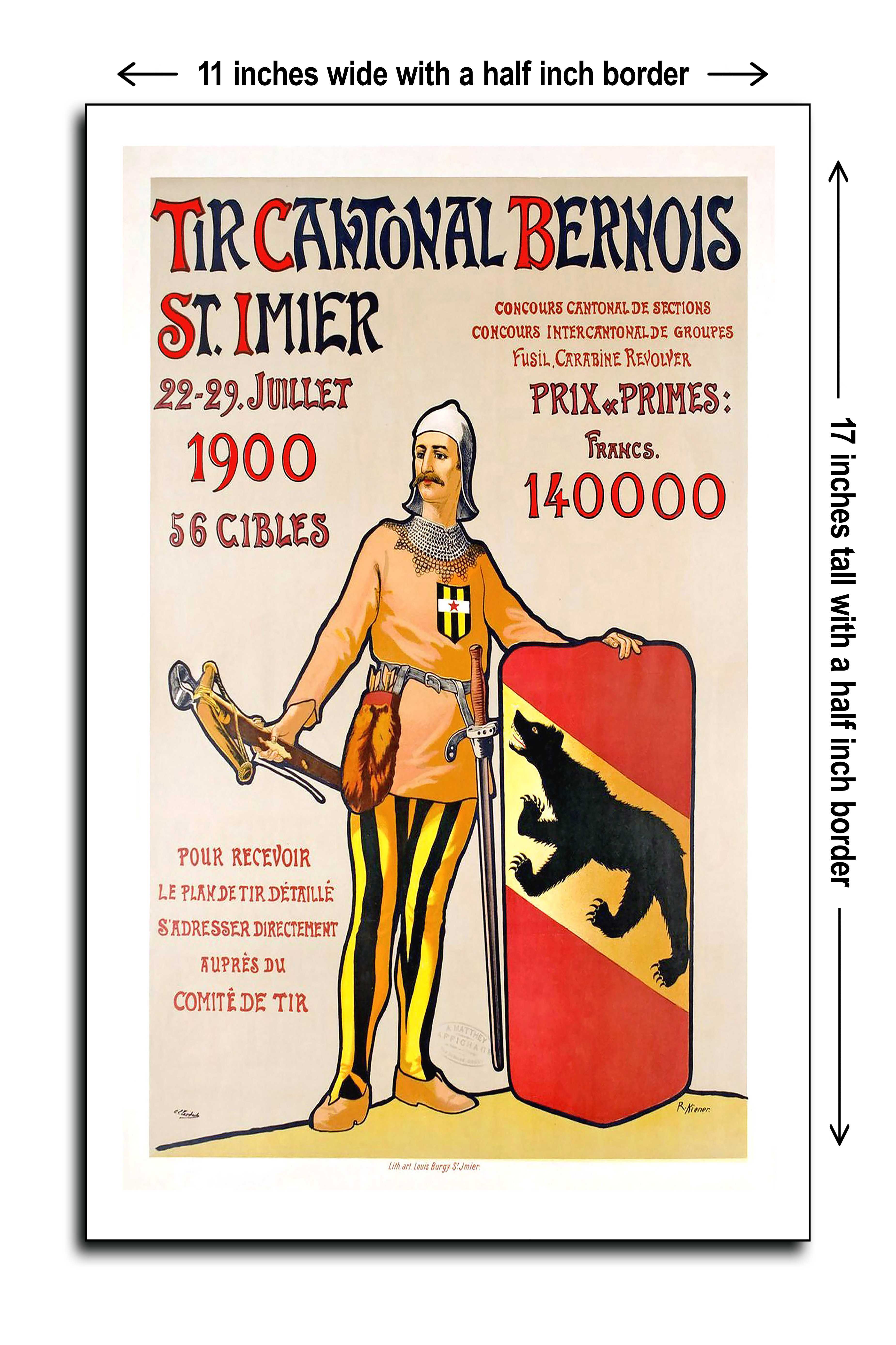 1900 Bernese cantonal shooting, St. Imier - 11x17 Poster