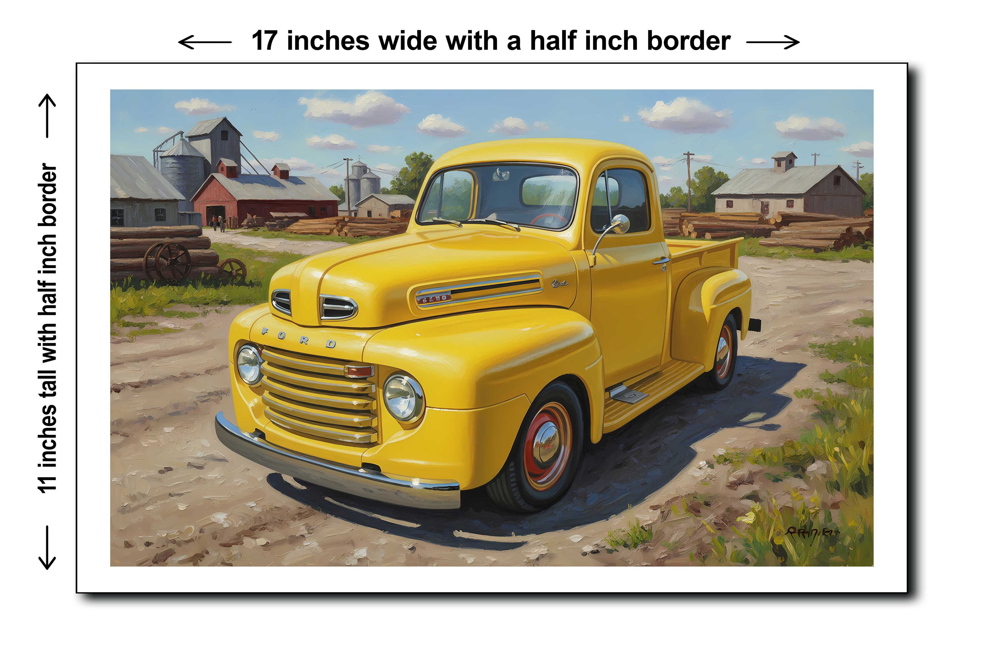 1949 Ford Pickup Truck 1 - 11x17 Poster Art Print