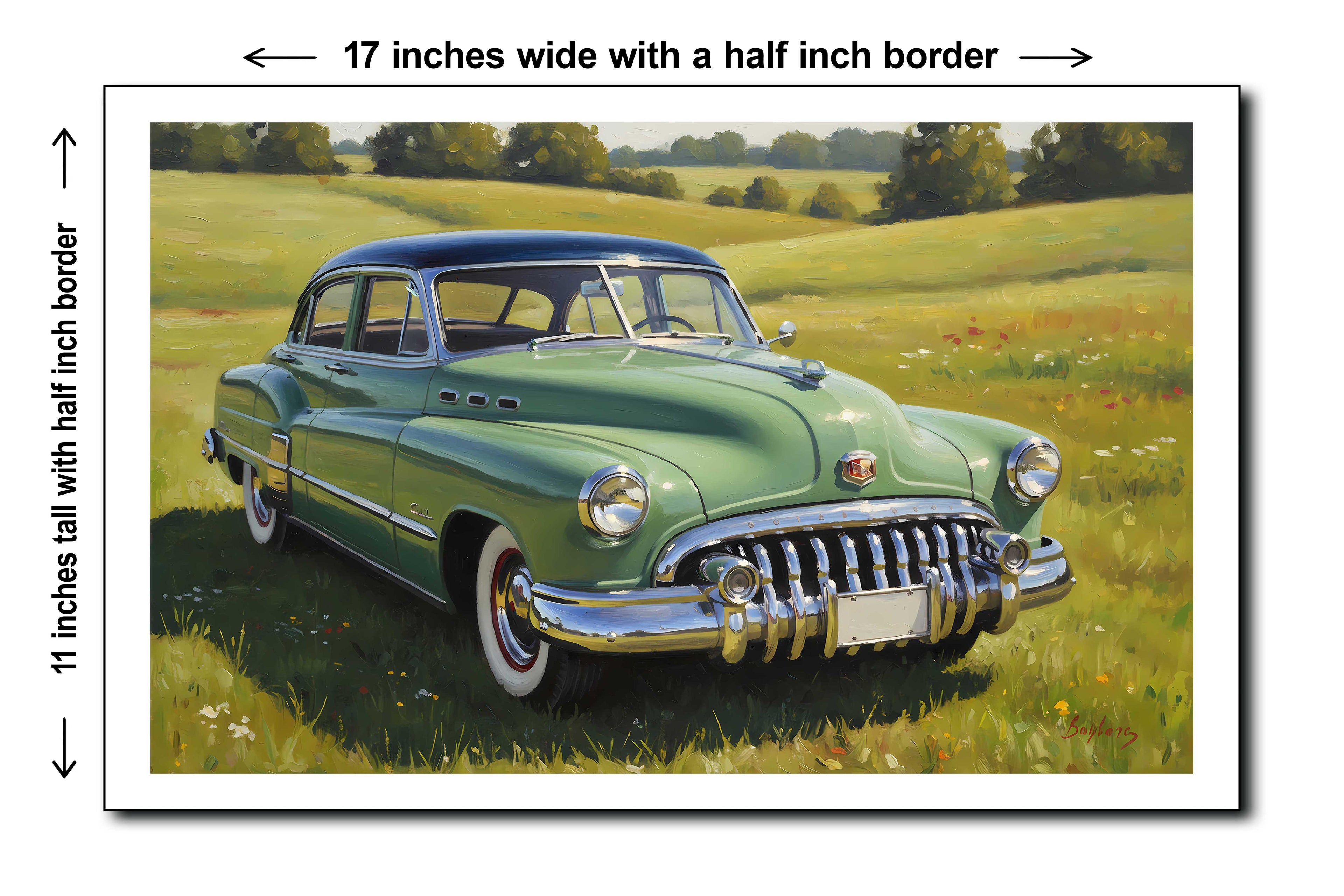 1950 Buick Super - 11x17 Poster Art Print