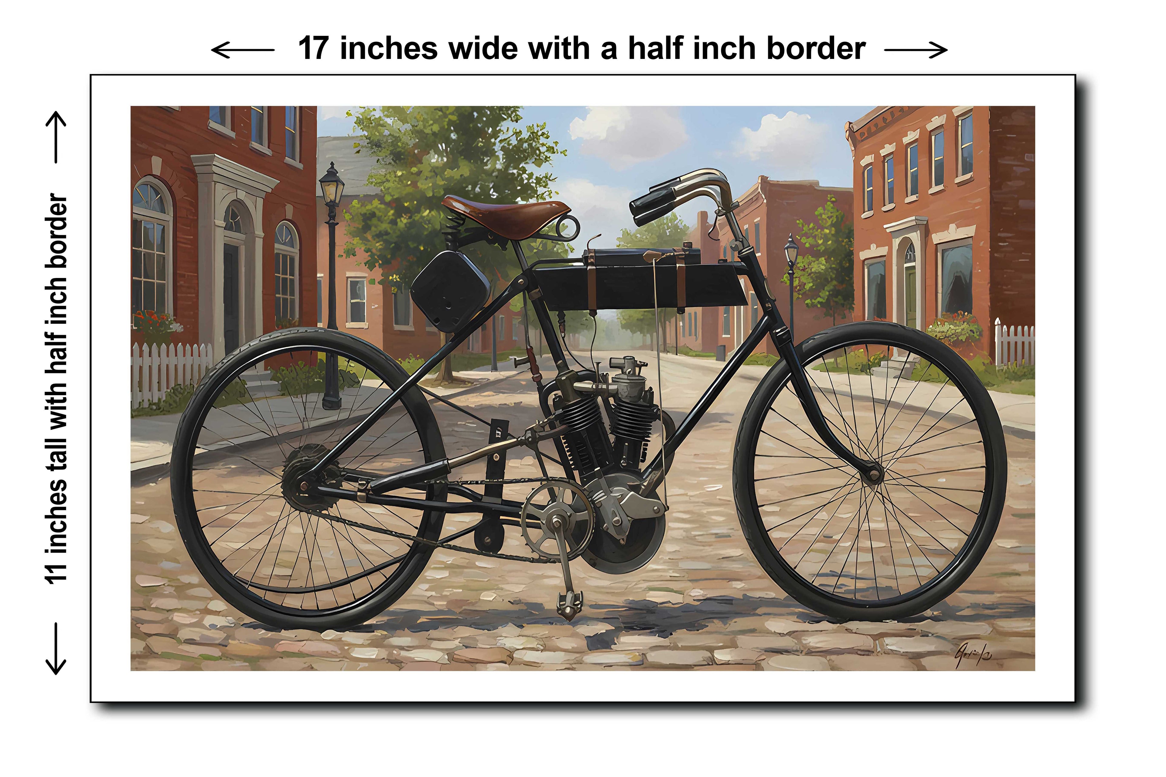 1901 Holley Single Motorcycle 1 - 11x17 Poster Art Print