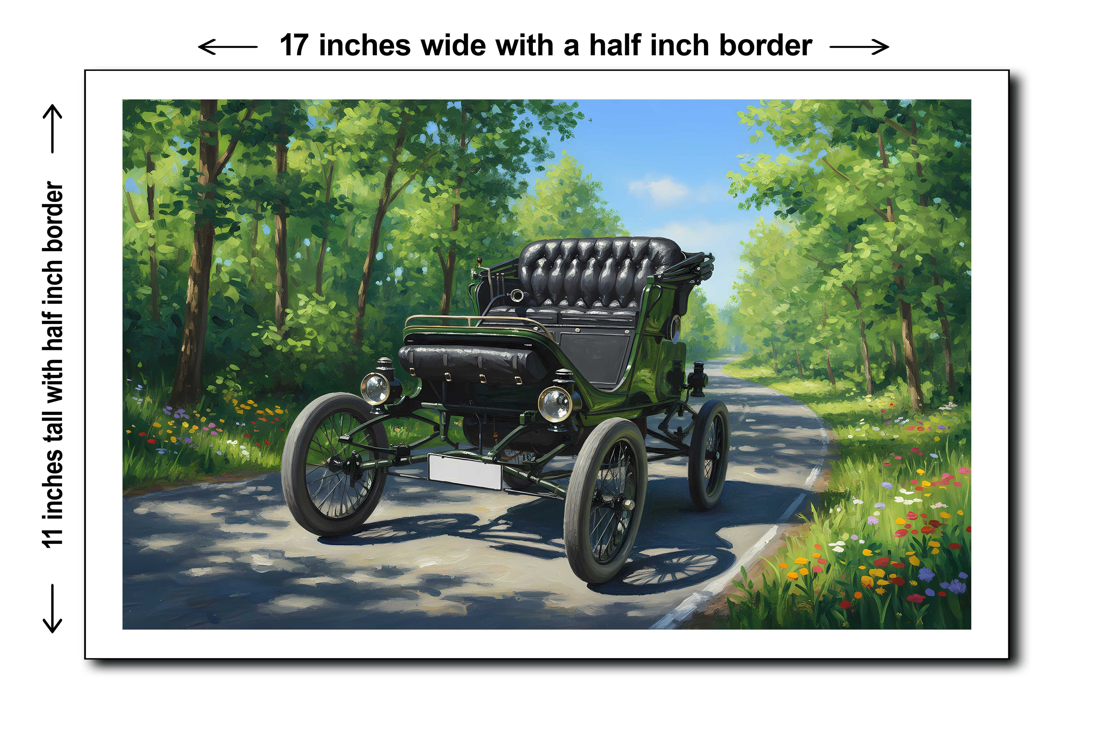 1902 White Stanhope Steamer Model B - 11x17 Poster Art Print