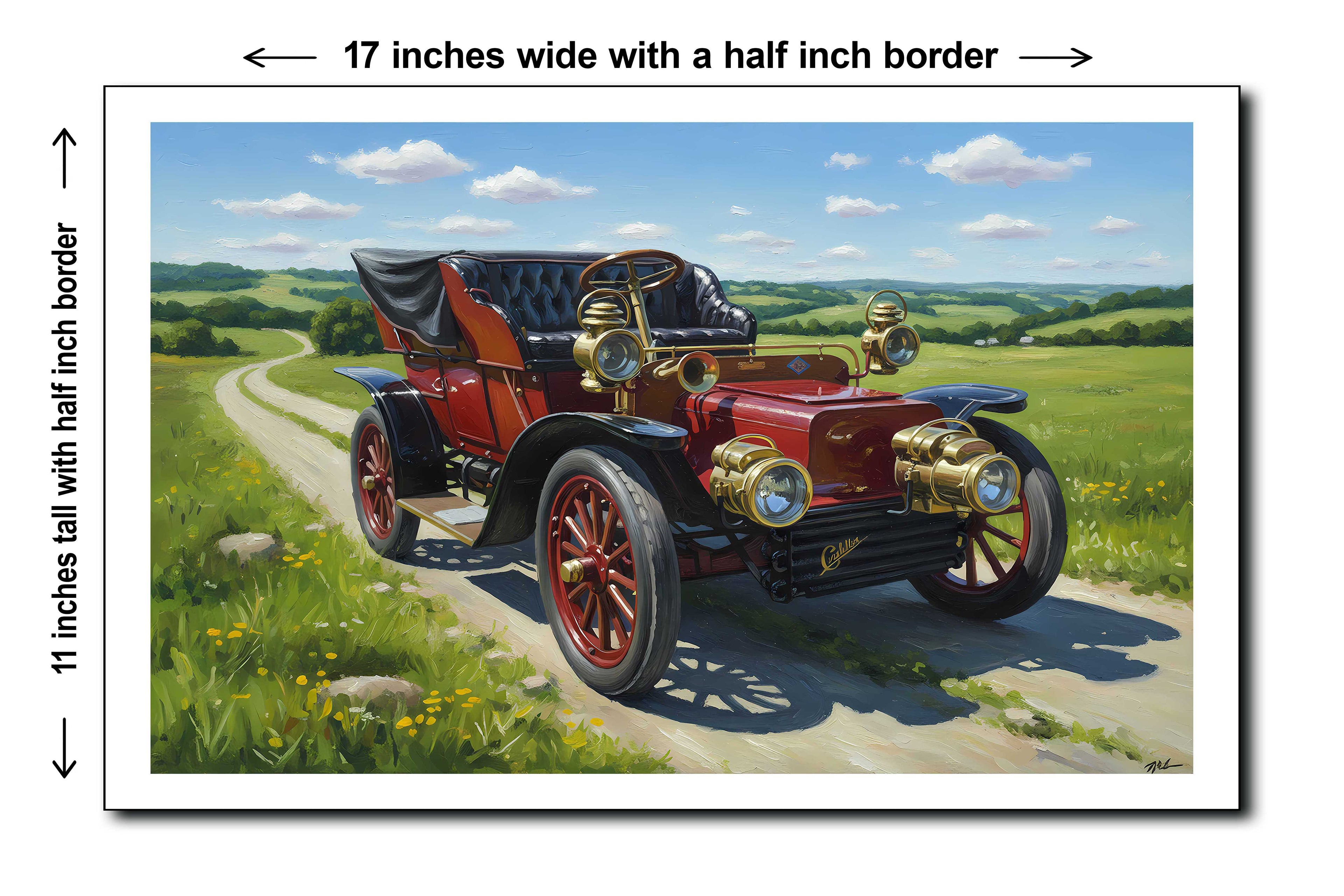 1904 Cadillac - 11x17 Poster Art Print