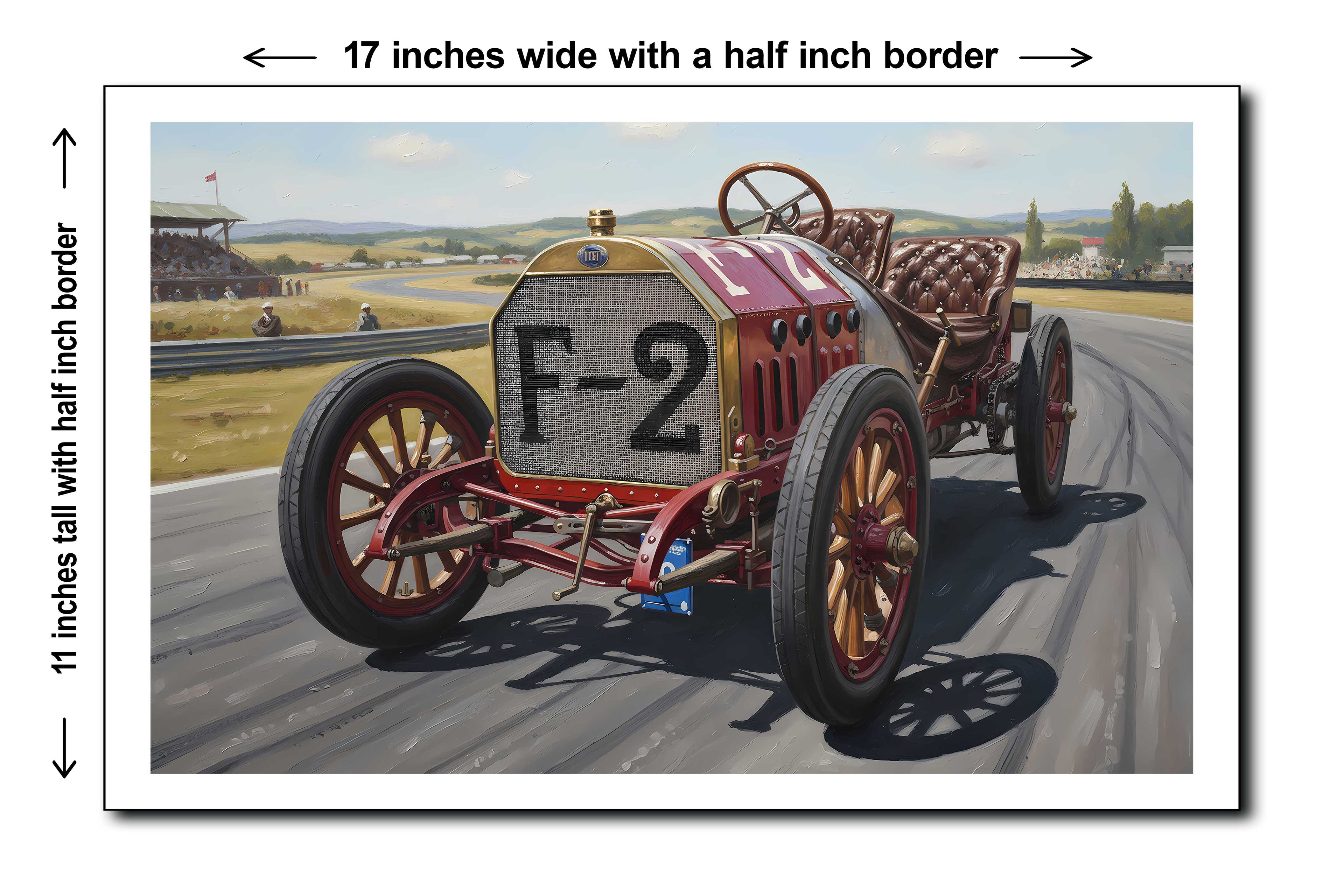 1904 Fiat Race Car - 11x17 Poster Art Print