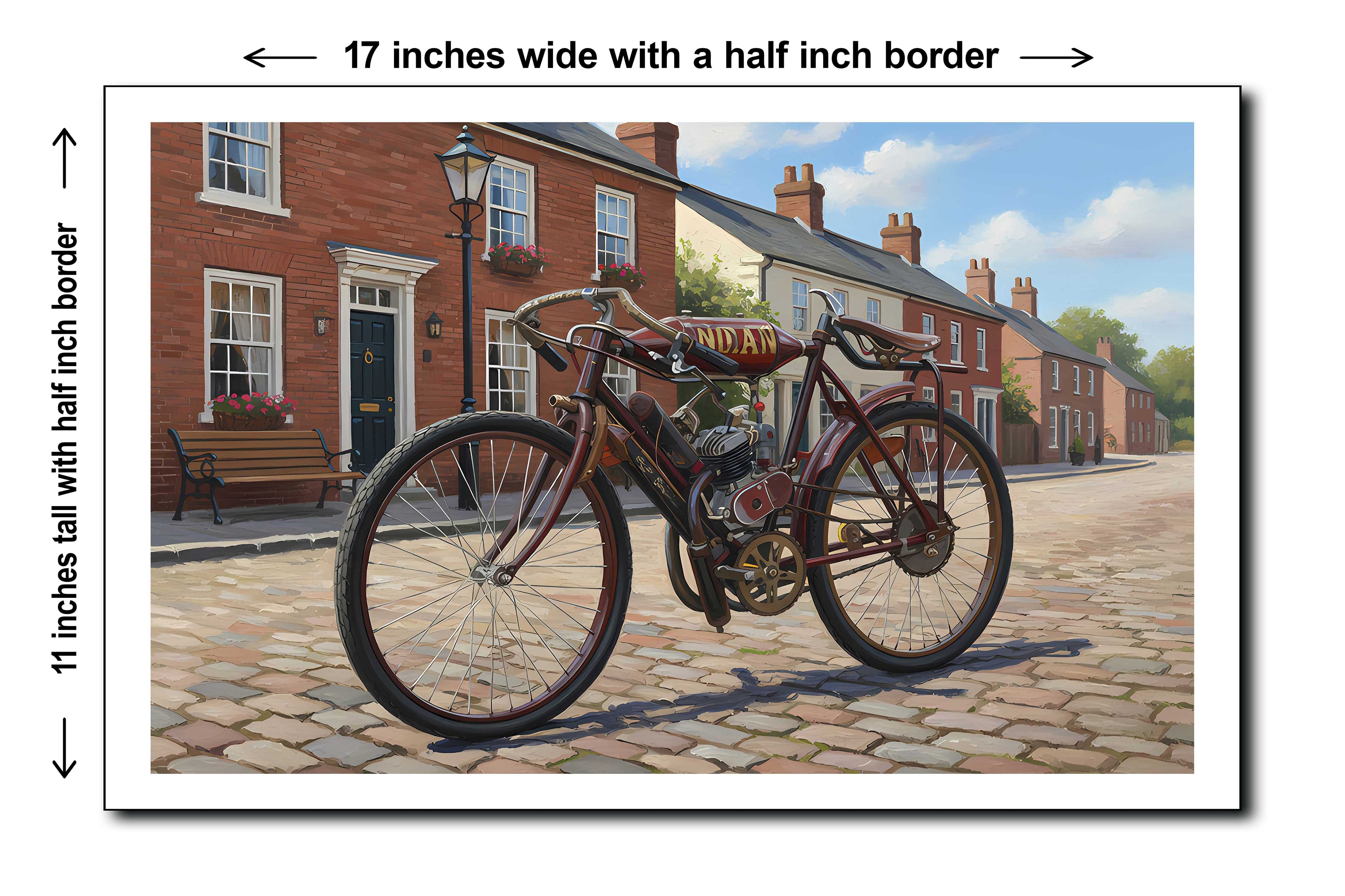 1905 Motorcycle Torpedo Tank Track Race Car - 11x17 Poster Art Print