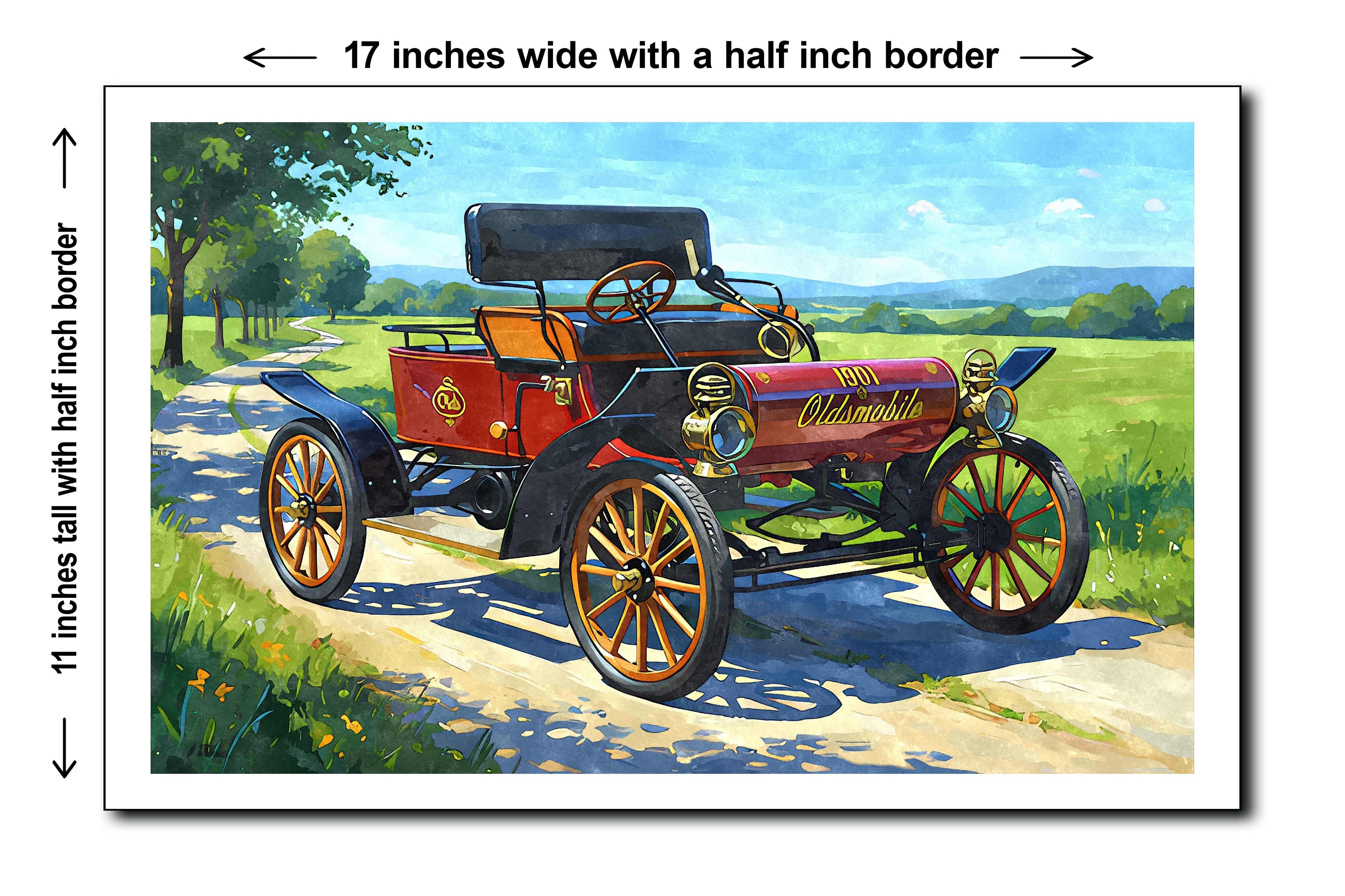 1901 Oldsmobile - 11x17 Poster Art Print