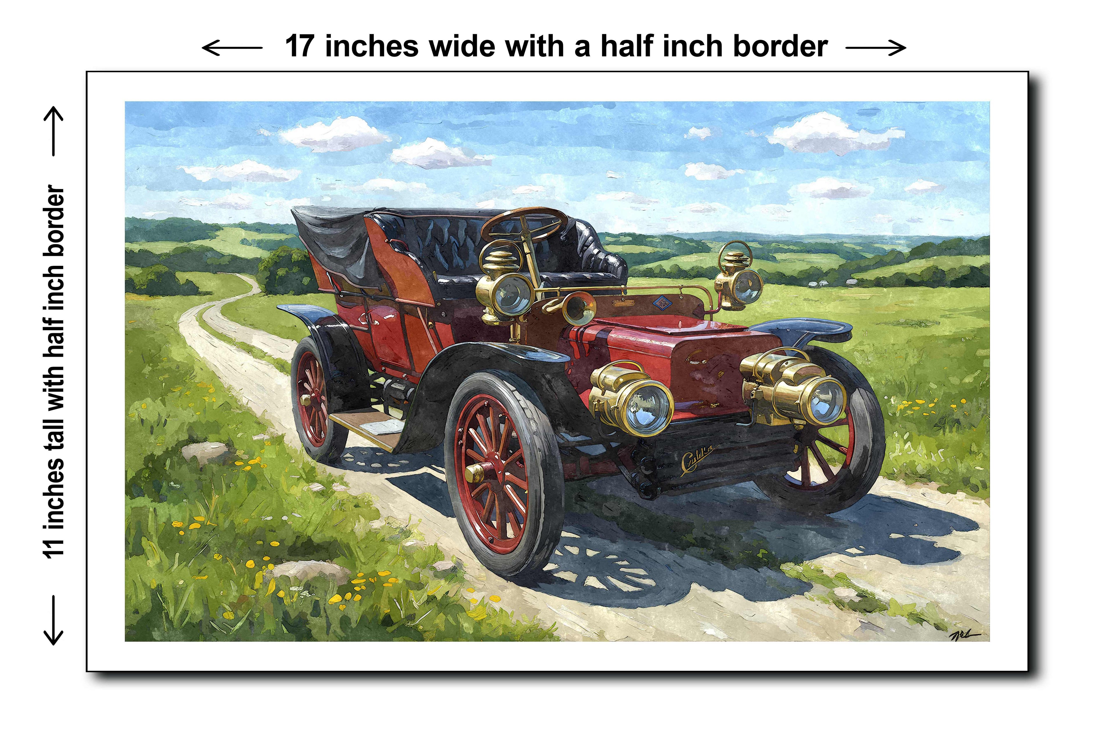 1904 Cadillac - 11x17 Poster Art Print
