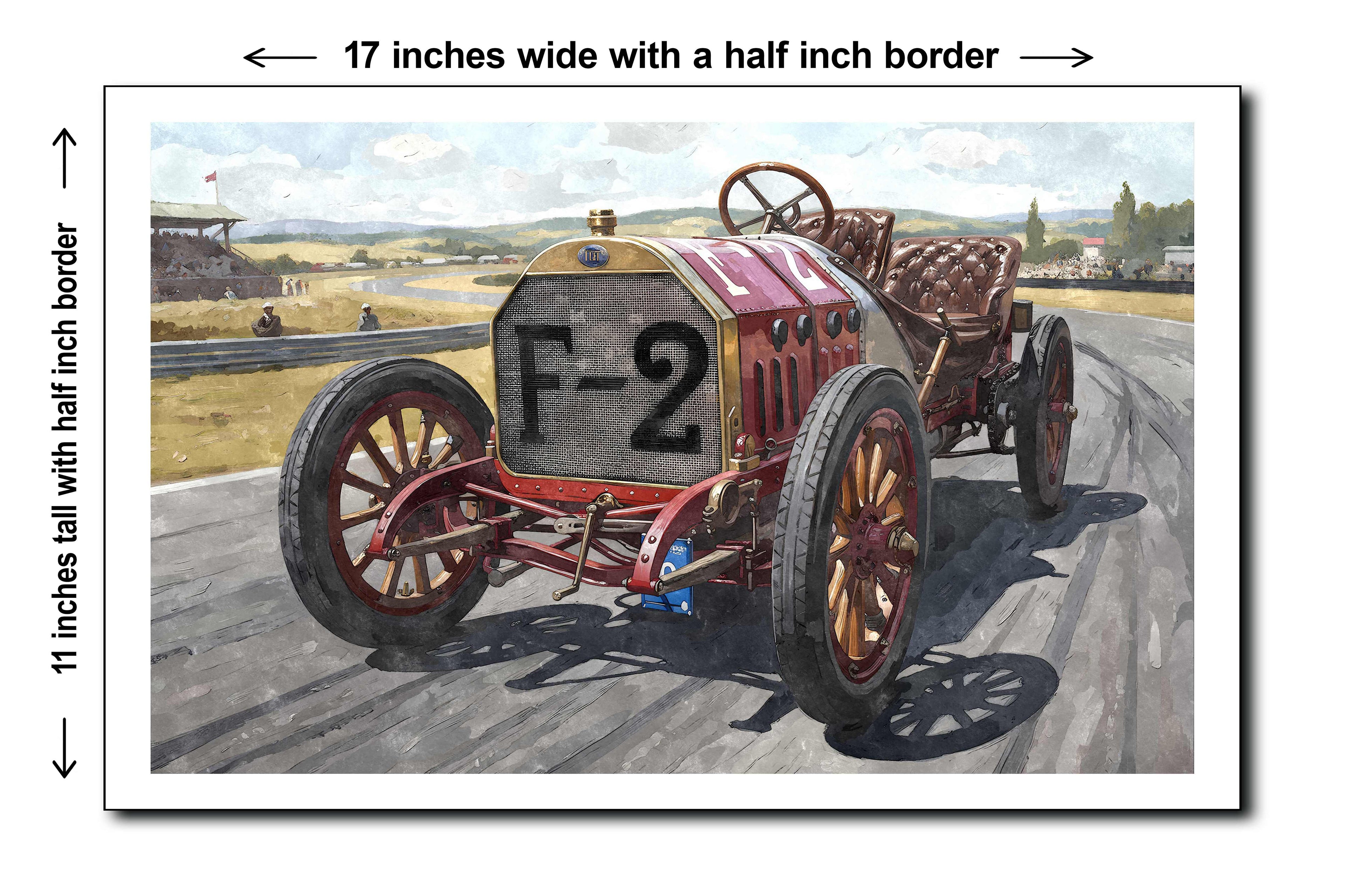 1904 Fiat Race Car - 11x17 Poster Art Print